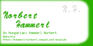 norbert hammerl business card